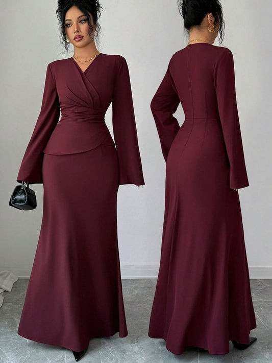 Crimson Elegance Gown