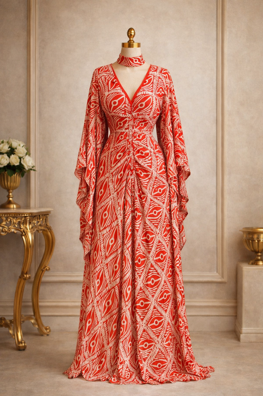 Crimson Diamond Gown
